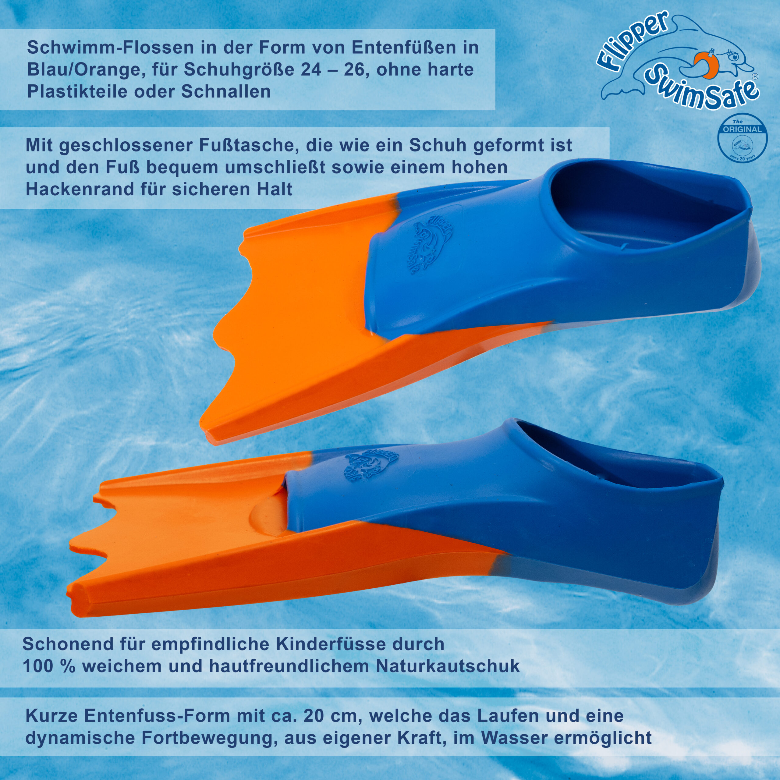 Flipper SwimSafe Duckifins aus Naturkautschuk – Bild 2