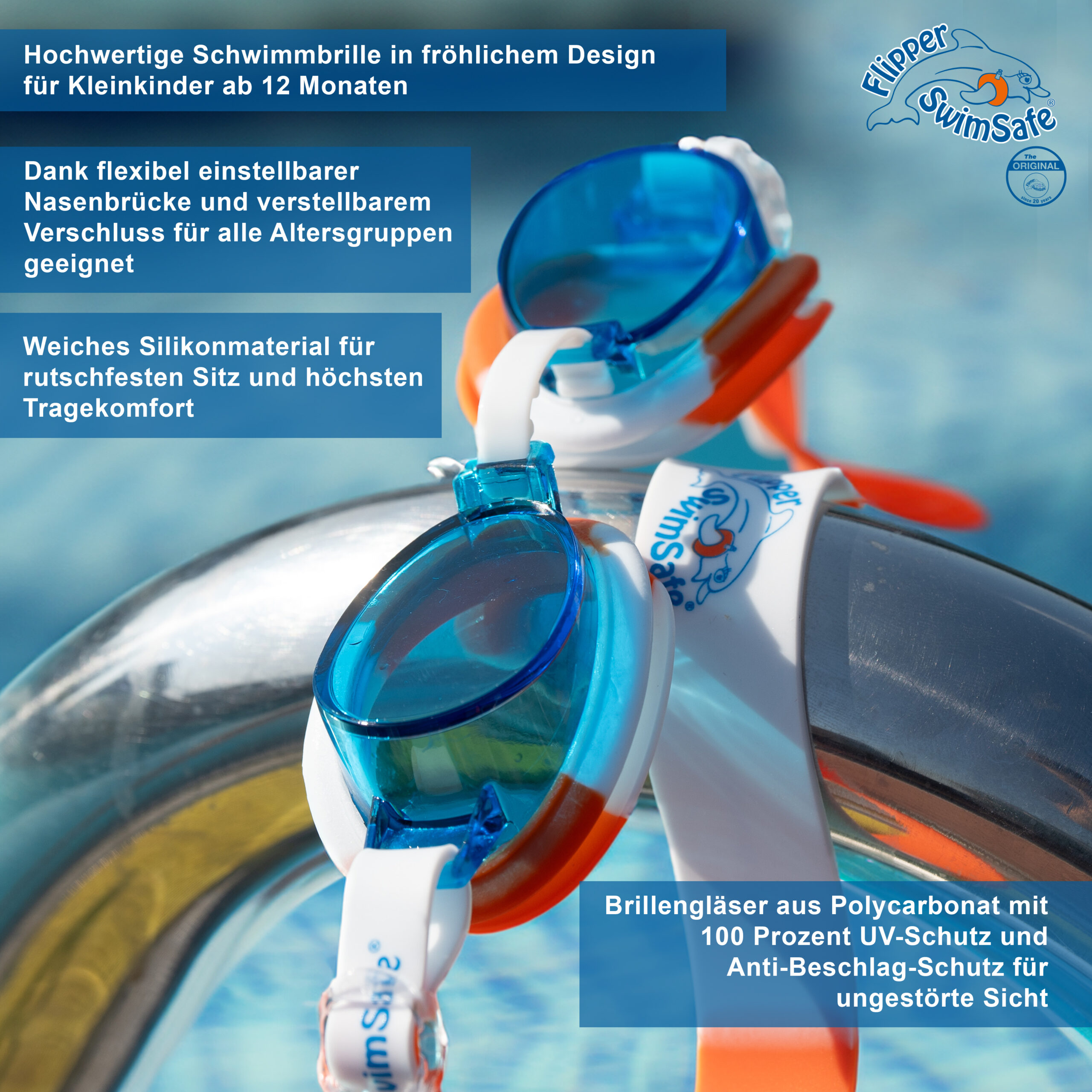 Flipper Swimsafe Kinderschwimmbrille – Bild 2