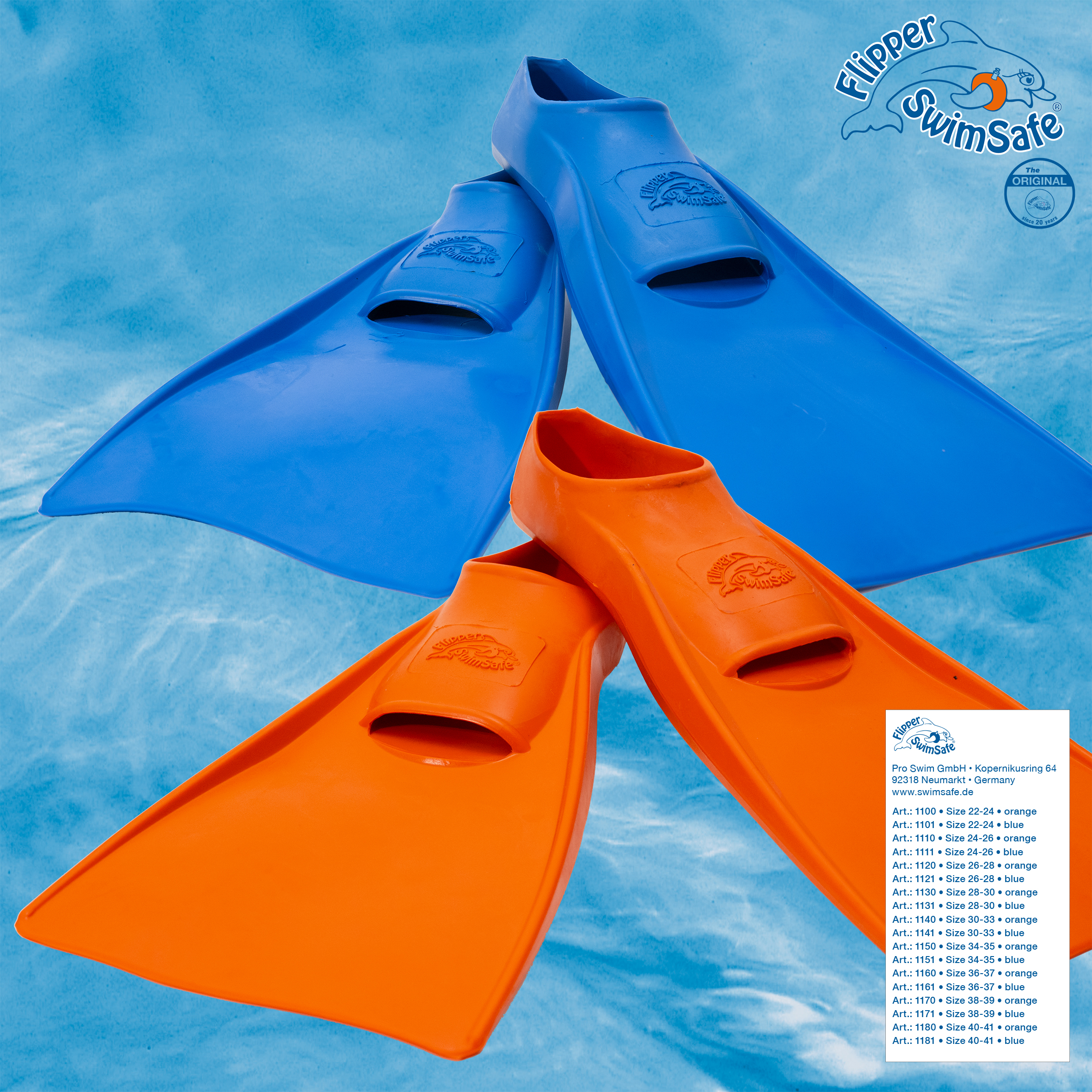 Flipper SwimSafe Schwimmflossen aus Naturkautschuk – Bild 8