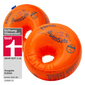 Flipper SwimSafe Schwimmhilfen mit unzerbrechlichem PE-Schaumkern | Testsieger Stiftung Warentest 05/2024