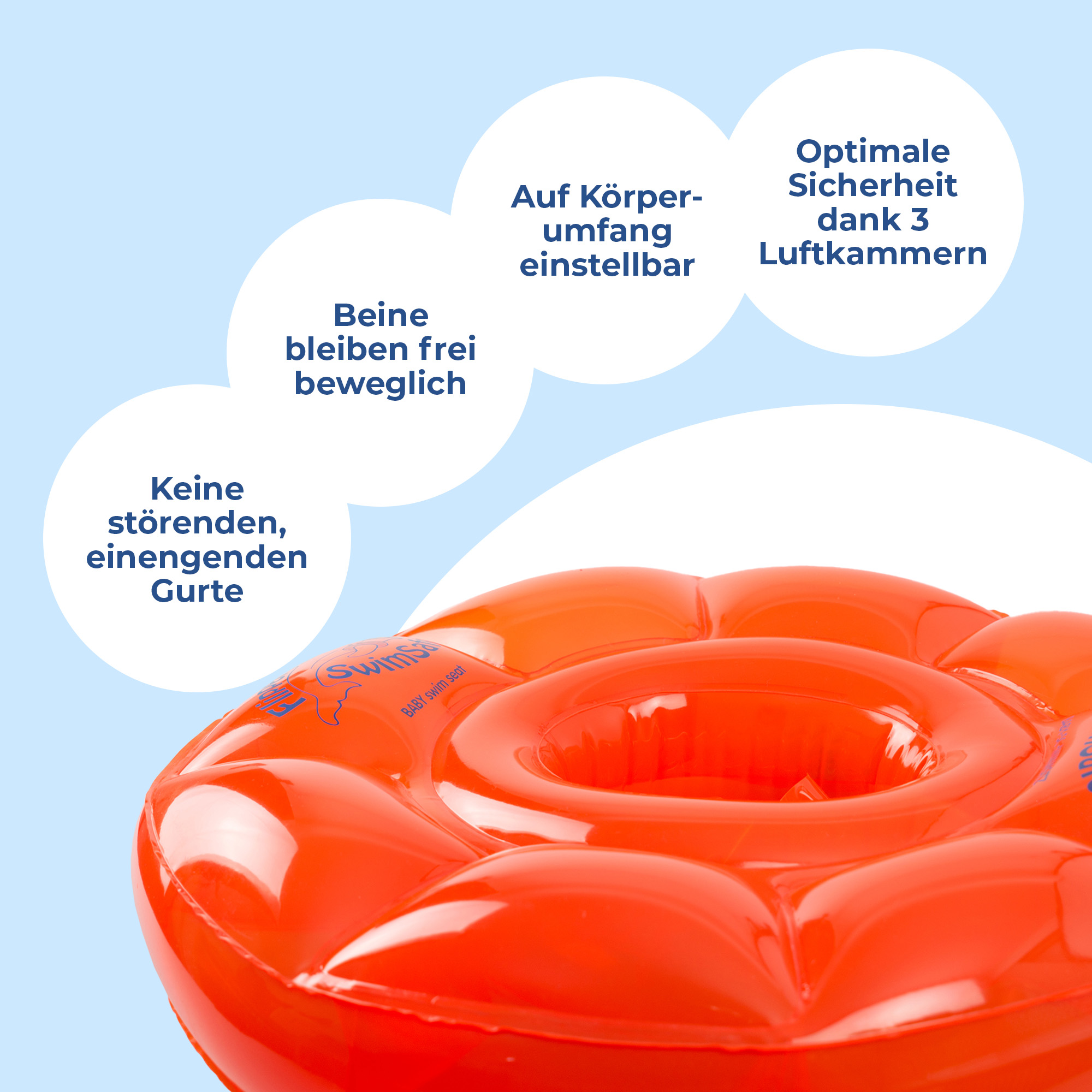 Flipper SwimSafe Baby-Schwimmsitz mit 3 Luftkammern – Bild 3