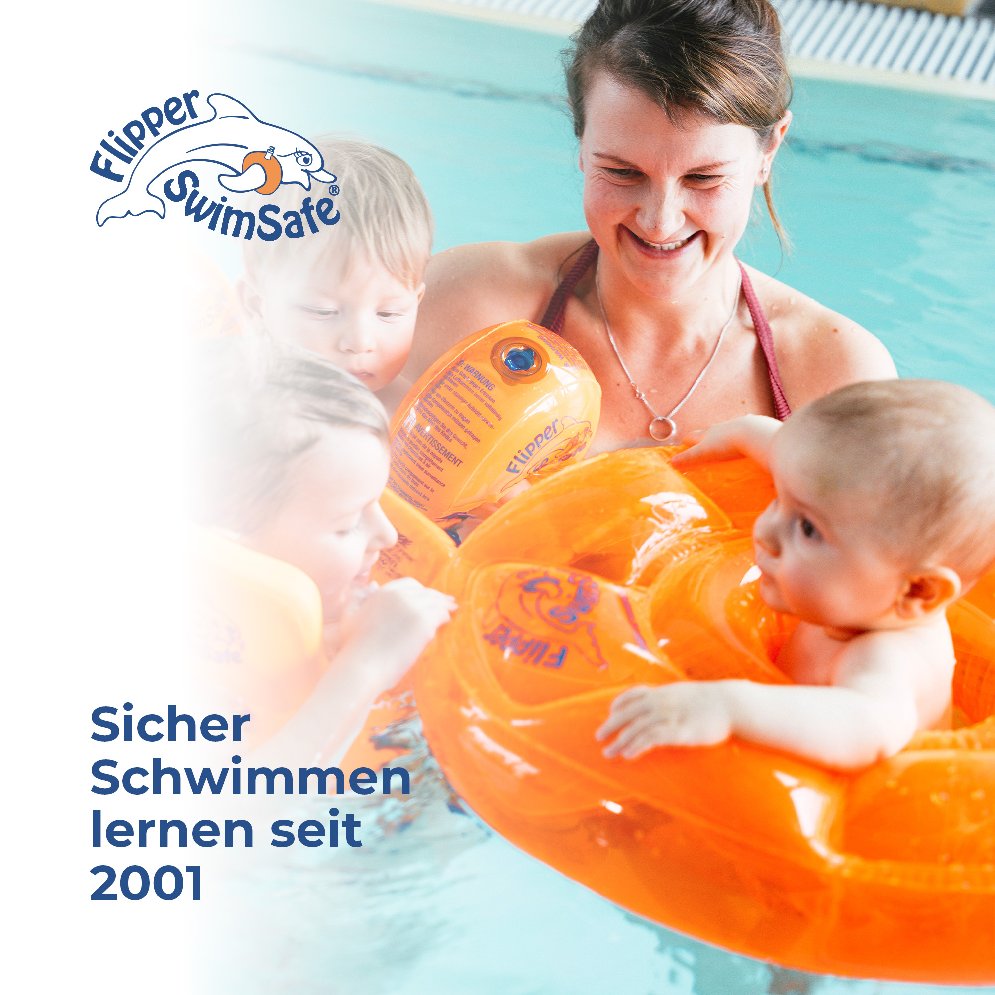 Flipper SwimSafe Baby-Schwimmsitz mit 3 Luftkammern – Bild 7