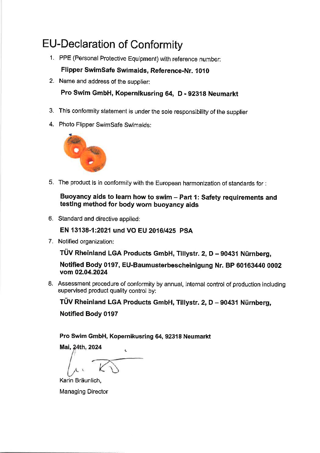 Flipper SwimSafe Schwimmhilfen mit unzerbrechlichem PE-Schaumkern | Testsieger Stiftung Warentest 05/2024 – Bild 8